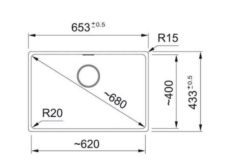 Franke Maris MRG 110-62 Fragranite Onyx évier sous plan