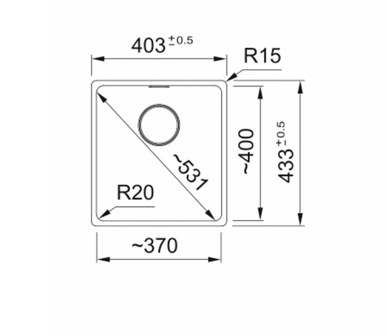 Franke Maris MRG 110-37 Fragranite mat noir évier sous plan