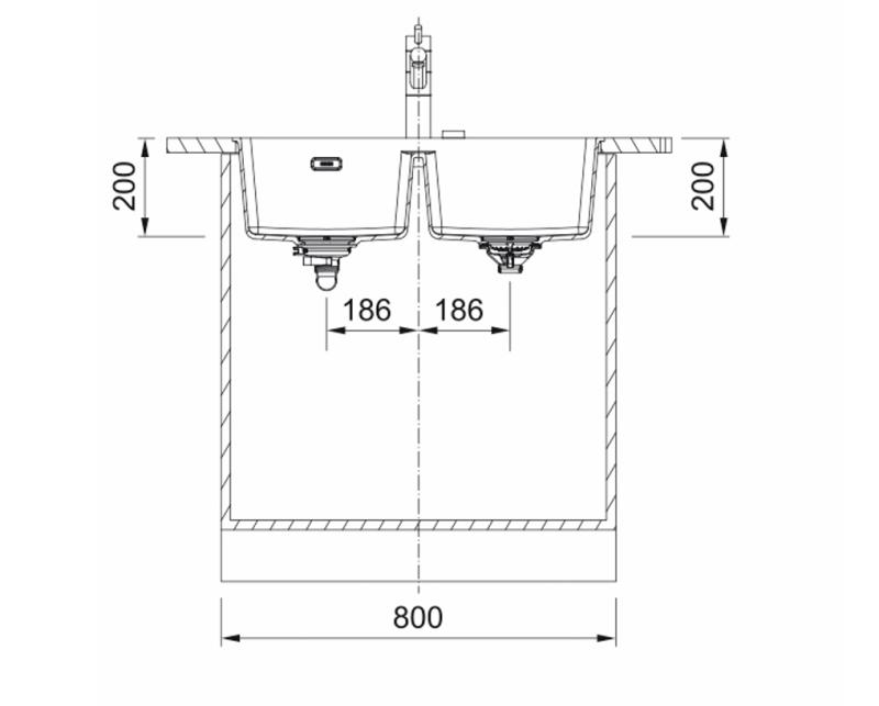 Franke Maris MRG 120-35-35 Fragranite Stone gris double évier sous plan
