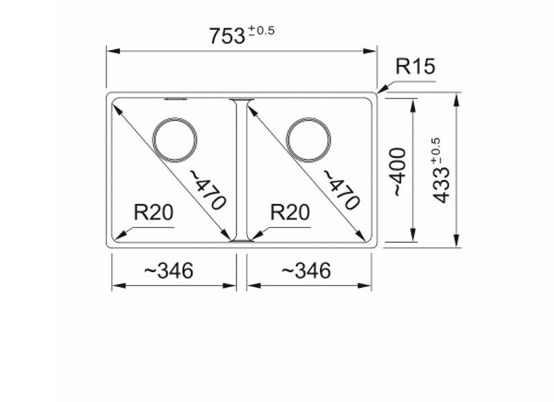 Franke Maris MRG 120-35-35 Fragranite Oyster double évier sous plan de travail