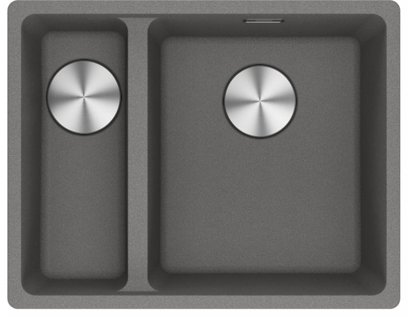 Franke Maris MRG 260-34-15 Évier en Fragranite Gris Pierre, évier à droite à encastrer à fleur