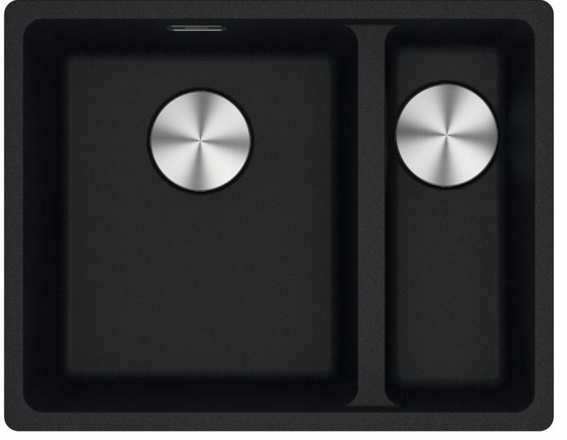 Franke Maris MRG 160-34-15 Fragranite Matt noir évier Évier à gauche sous-structure