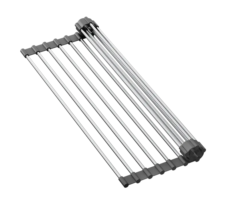 Quadri Durham évier en granit blanc 595x500 avec distributeur de savon, planche à découper, tapis roulant, bac d'insertion et tapis roulant 1208957903