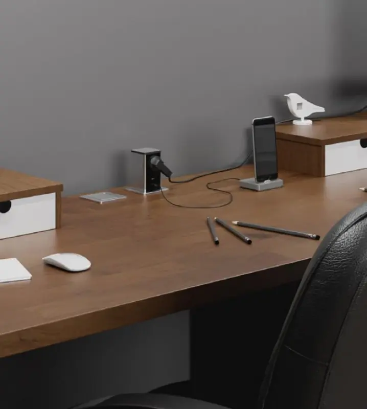 Indux Push prise de terre noire extensible avec 1xUSB A et 1xUSB C avec mise à la terre type E et couvercle en inox 1208957928