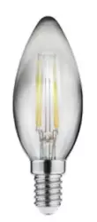 Decor Lumiere ampoule LED ovale E14 Filament blanc chaud 2700K Verre fumé 35mm