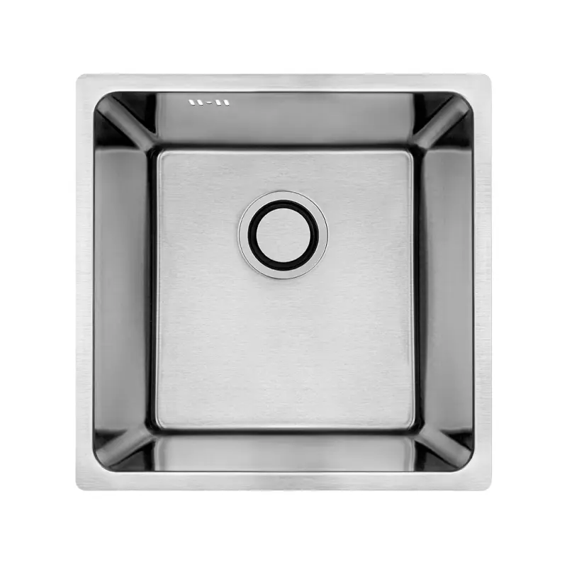 Aquadesign R25 évier à encastrer, sous plan et à encastrer à plat en acier inoxydable 40 x 40 cm 1208958206