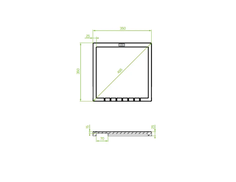 Aquadesign Unix égouttoir multifonction en granit 35x35cm noir 1208958214