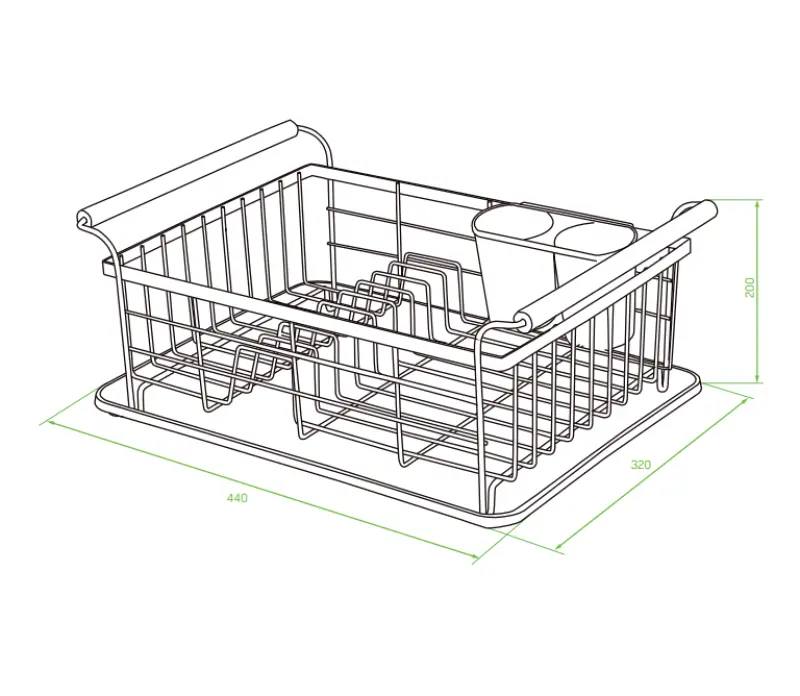 EPKA Bambou sèche-vaisselle noir en acier 1208958219