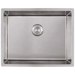 CARESSI Basic Line évier en inox 50x40 avec bouchon intégré actualisé CABLPP50R10