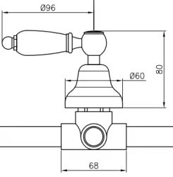 PB classic robinet inverseur encastré 2 voies Bronze 1208958345