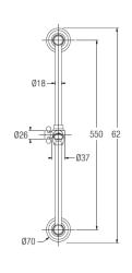 PB Classic Barre coulissante réglable avec support Chrome 1208958351