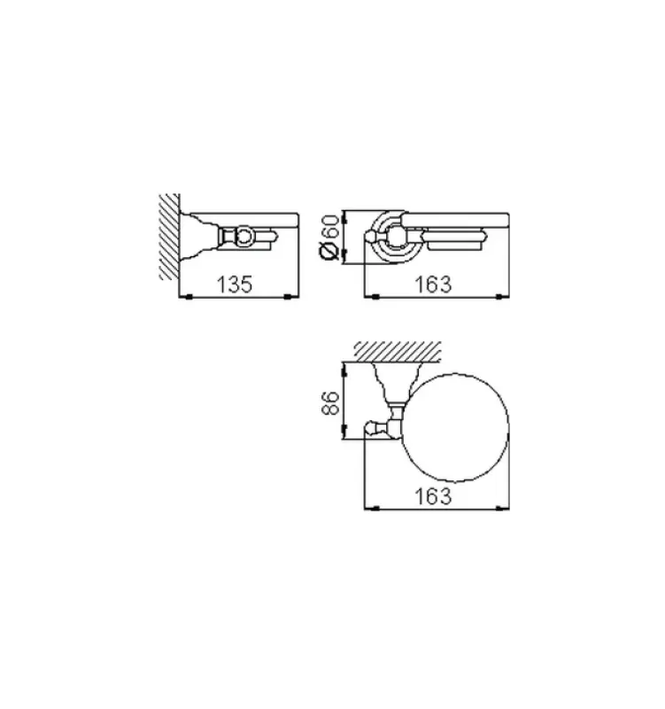 Huber Croisette Porte-savon Classique Bronze-Céramique 4022.01H.BA