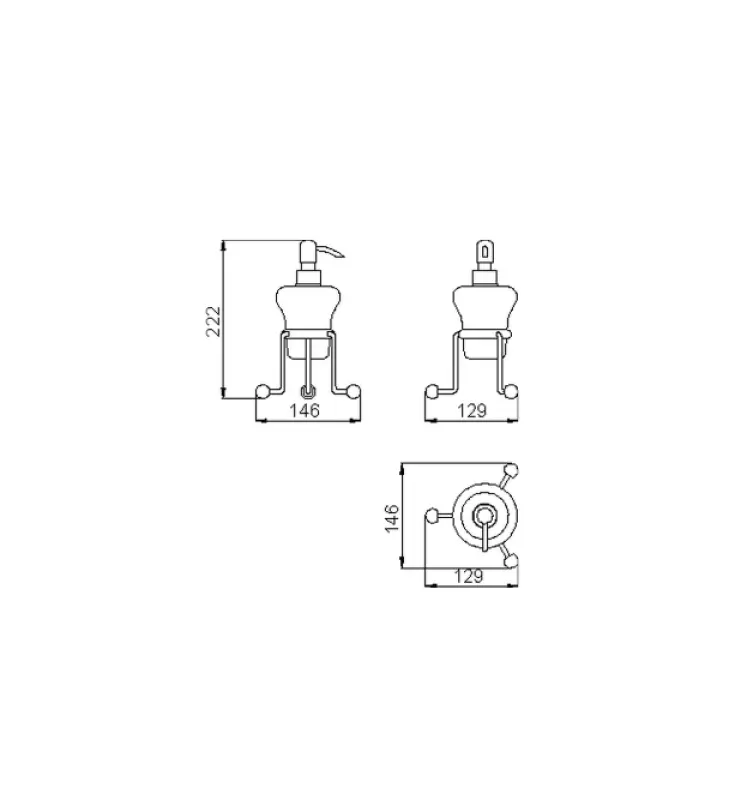 Huber Croisette Classic Distributeur de savon céramique Bronze 4030.01H.BA