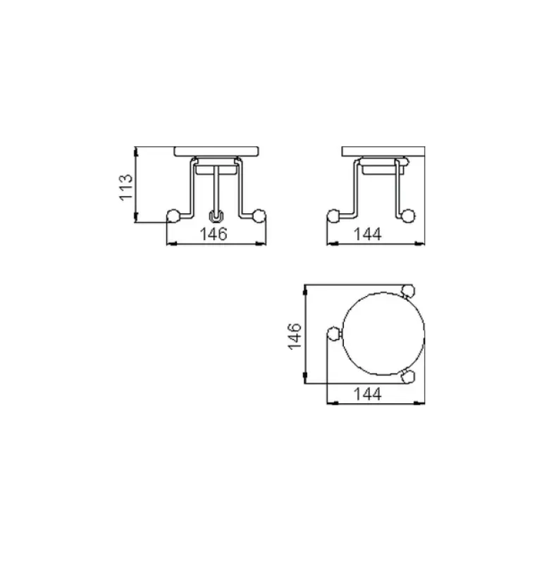 Huber Croisette Porte-savon Classique Acier Inoxydable-Céramique 4028.01H.AC