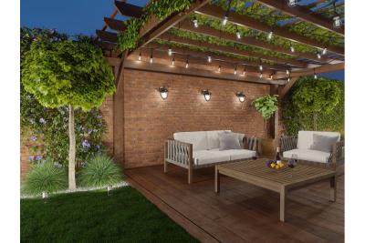 Decor Guirlande de jardin 10m AC220-240V 50-60Hz 10xE27 2x0 75mm 1208958646