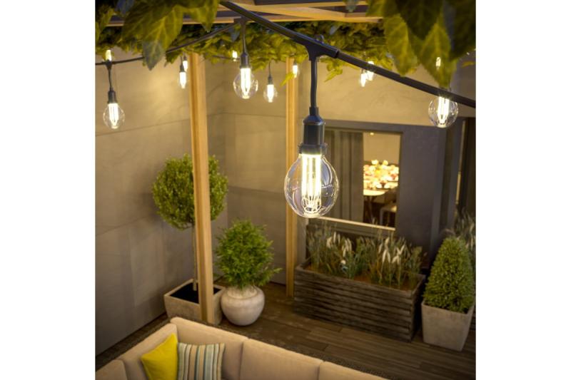 Decor Guirlande de jardin 10m AC220-240V 50-60Hz 10xE27 2x0 75mm 1208958646