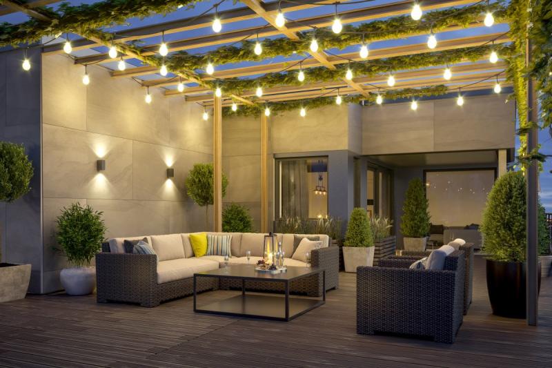 Decor Guirlande de jardin 10m AC220-240V 50-60Hz 10xE27 2x0 75mm 1208958646