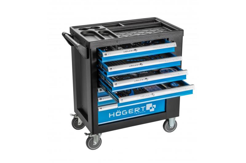 Hoegert Armoire à outils à 7 tiroirs avec une porte latérale avec accessoires 544 pièces. 1208962010