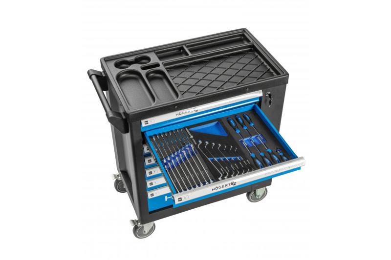 Hoegert Armoire à outils à 7 tiroirs avec une porte latérale avec accessoires 544 pièces. 1208962010