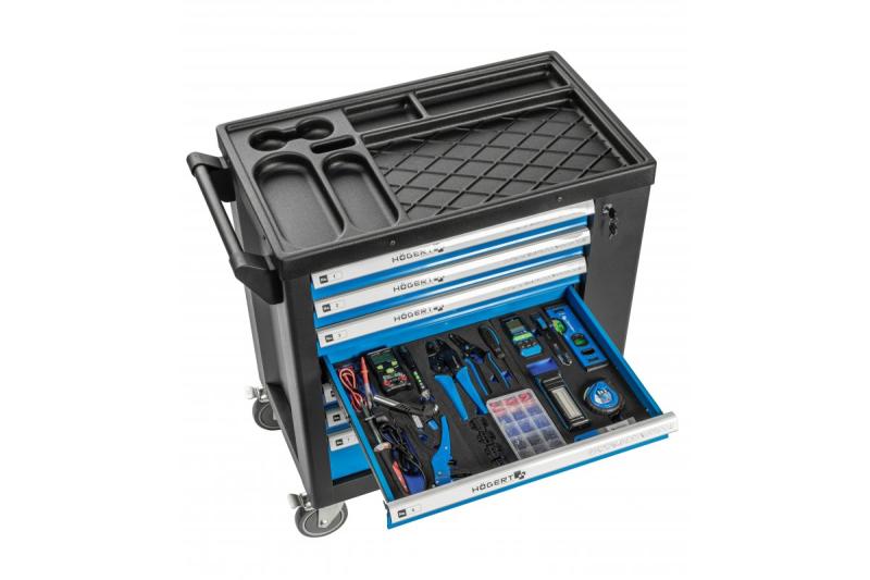 Hoegert Armoire à outils à 7 tiroirs avec une porte latérale avec accessoires 544 pièces. 1208962010
