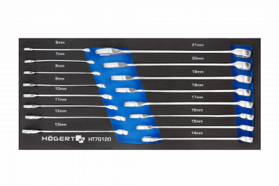 Hoegert Ensemble de clés mixtes 16 pièces en mousse technique 1208962030
