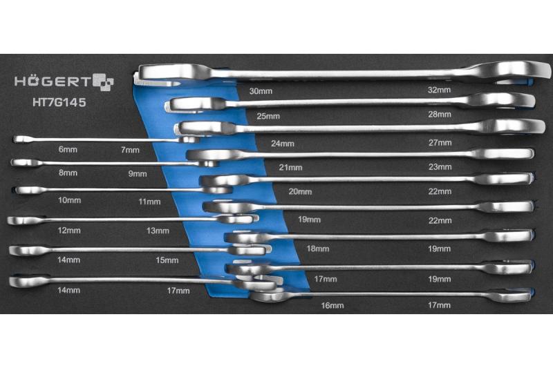Hoegert Ensemble de clés mixtes 15 pièces en mousse technique 1208962052