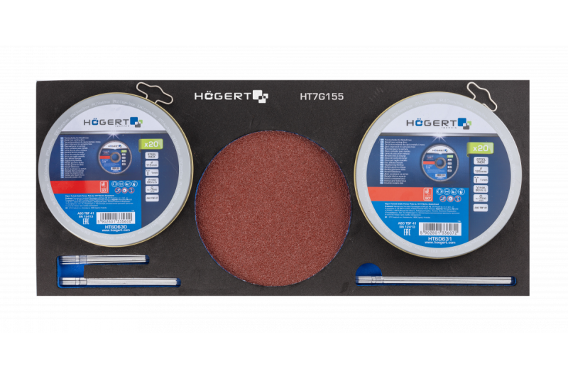 Hoegert Ensemble de meules pour la découpe de métal et d'inox, 60 pièces. 1208962062