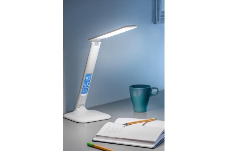 Decor Lampe de table GALACTIC LED 5W 240lm AC220-240V 50/60Hz couleurs changeables (3000K 4000K 6000K) calendrier alarme thermomètre corps blanc 1208962484