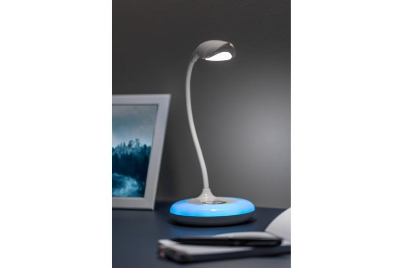 Decor Lampe de table GALACTIC LED 5W 240lm 5V DC 4000K RGB base USB recharge corps blanc. 1208962485