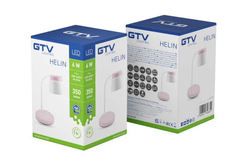 Decor Lampe de bureau Helin 6W 350lm AC220-240V 3-CCT PF> 0,5 RA>80 Rose 1208962492