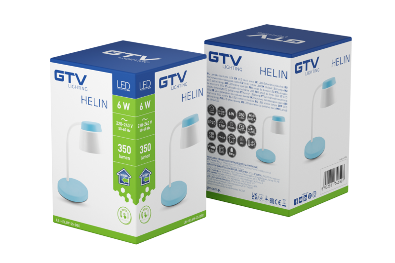 Decor Lampe de bureau Helin 6W 350lm AC220-240V 3-CCT PF> 0,5 RA>80 Bleu 1208962493