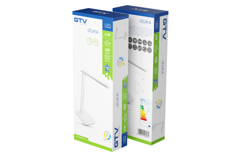 Decor Lampe de bureau LED IZUKA 6W 400lm AC220-240V 50/60Hz CCT chargeur inductif blanc. 1208962496