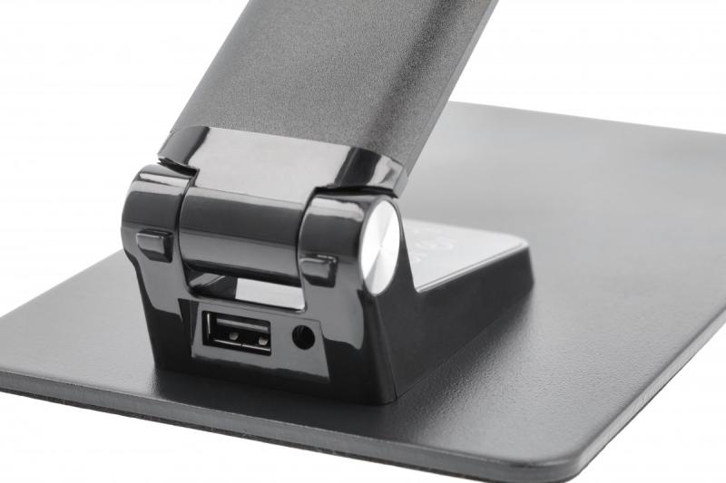 Decor Lampe de bureau Loneos 12W 700lm AC220-240V 3-CCT 5 niveaux de gradation RA>80 USB noir 1208962502