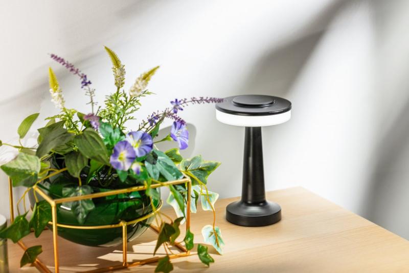 Decor Lampe de bureau Monum 3W 200lm DC 5V 1A 3000 K 3 deg. Batterie dimmable de 1800 mAh noire. 1208962504