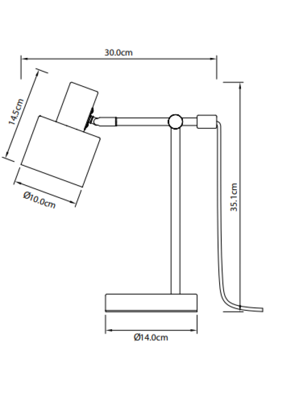 Decor Lampe de bureau SELVIA II 6072 max.250V 50/60Hz 1*E14 max.25 W dia.10 cm IP20 or/noir 1208962516
