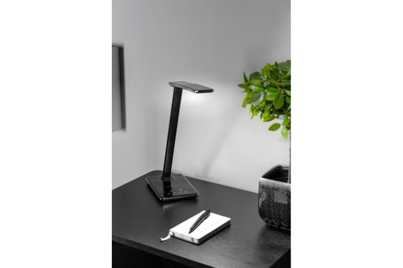 Decor Lampe de bureau Tritton 6W 340lm AC220-240V 4-CCT Charge sans fil USB PF>0 5 RA>80 noire 1208962518