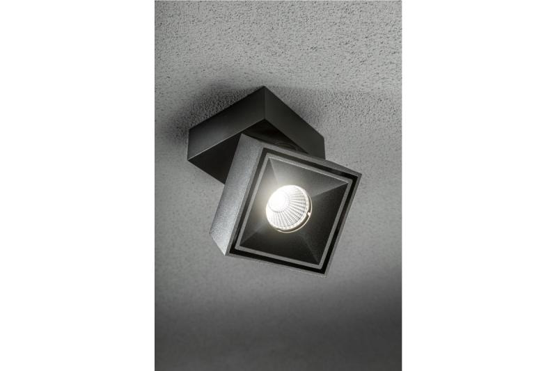 Decor Luminaire LED BIANCO 8W 680lm AC220-240V 50/60 Hz PF>0 9 Ra≥80 IP20 IK06 36° 4000K carré noir. 1208962670