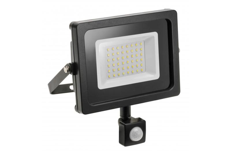 Projecteur LED iNEXT avec détecteur de mouvement 30 W 2400 lm, PF > 0,9, RA > 80, IP65, 120°, 6400 K, corps noir 1208962860