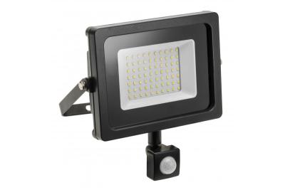 Projecteur LED iNEXT avec capteur de mouvement 50W 4000lm, PF>0,9, RA>80, IP65, 120°, 6400K, corps noir 1208962862