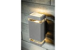 Decor Applique murale à deux directions NESSA GU10 MAX. 2x50W IP54 AC220-240V 50/60Hz gris. 1208963008