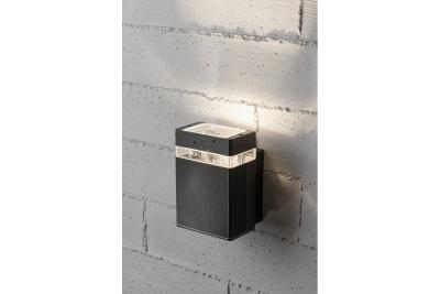 Decor Applique murale unidirectionnelle NESSA GU10 MAX. 50W IP54 AC220-240V 50/60Hz noir. 1208963009