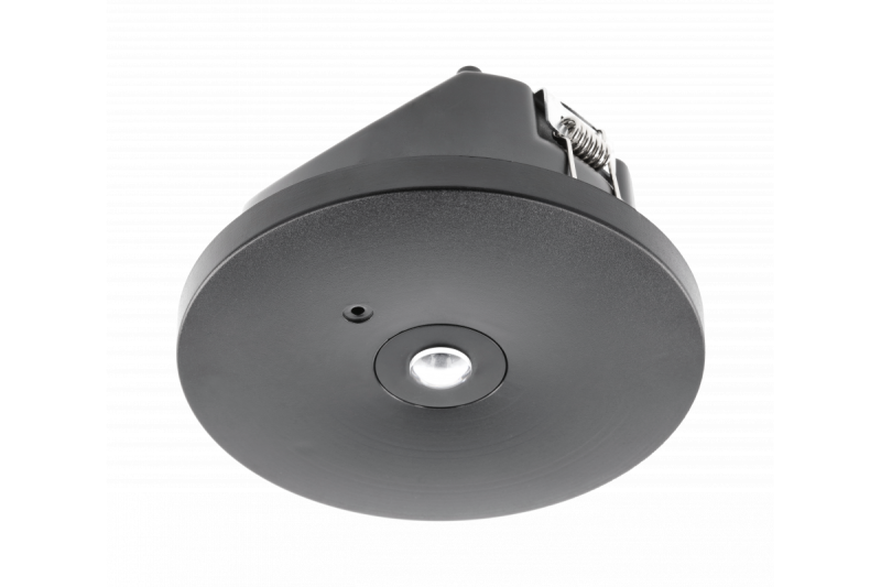 Luminaire d'urgence OGLA LED, 3W, 200lm, AC220-240V, 50-60Hz, IP20, 6400K, 3H, tâche unique, TEST, noir 1208963017