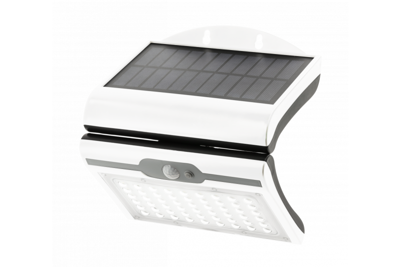 Luminaire de Façade Solaire RAMOS avec Détecteur de Mouvement/Crépuscule, 50W, 300lm, 3,7V 1800mAh, IP44, 6000K, blanc 1208963114