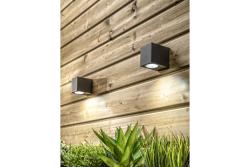 Decor Façade liminaire unidirectionnelle TIAGO KW GU10 MAX.35W IP54 AC220-240V 50/60Hz noir. 1208963206