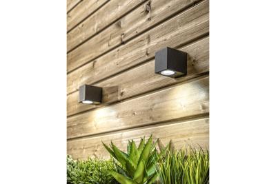 Decor Façade liminaire unidirectionnelle TIAGO KW GU10 MAX.35W IP54 AC220-240V 50/60Hz noir. 1208963206