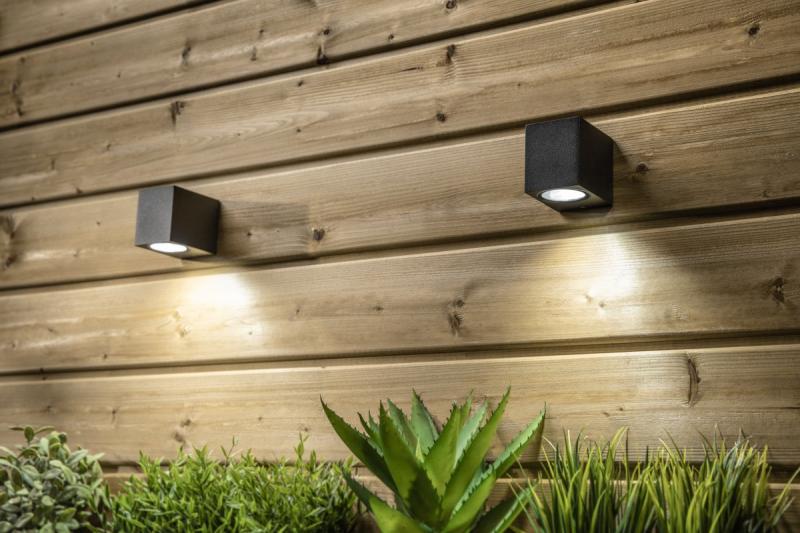 Decor Façade liminaire unidirectionnelle TIAGO KW GU10 MAX.35W IP54 AC220-240V 50/60Hz noir. 1208963206