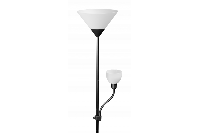 Decor Lampe sur pied BENFICA 2 max 60W-E27 max 40W-E14 AC220-240V 50/60Hz noire 1208963346