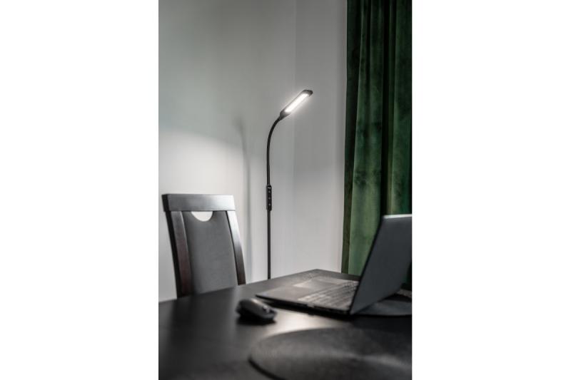 Decor Lampe de sol Vasalia 8W 450lm AC220-240V 4-CCT 5 gradations d'intensité avec minuterie 45' PF>0 5 RA>80 Noir 1208963348