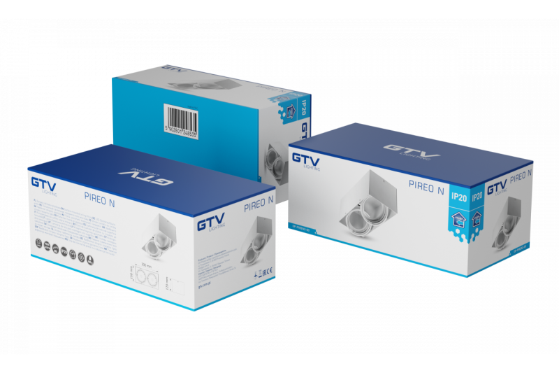 Decor Luminaire encastré au plafond PIREO N double IP20 blanc/blanc 1208963772