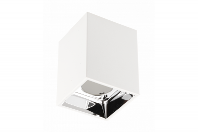 Decor Luminaire de plafond ARIES PC 77x100mm IP20 max 20W carré blanc/chrome. 1208963817